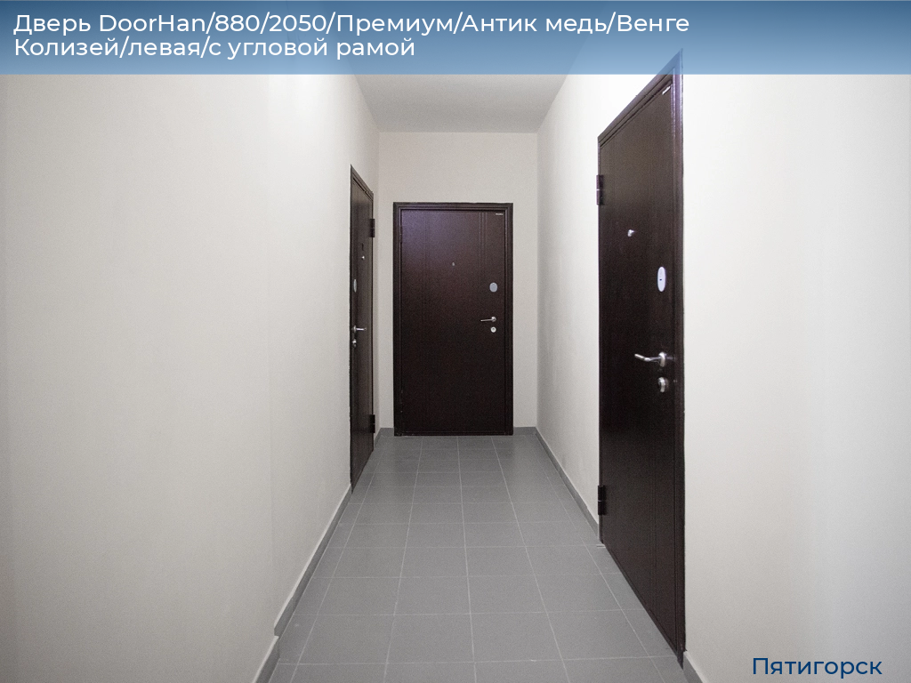 Дверь DoorHan/880/2050/Премиум/Антик медь/Венге Колизей/левая/с угловой рамой, www.pyatigorsk.doorhan.ru