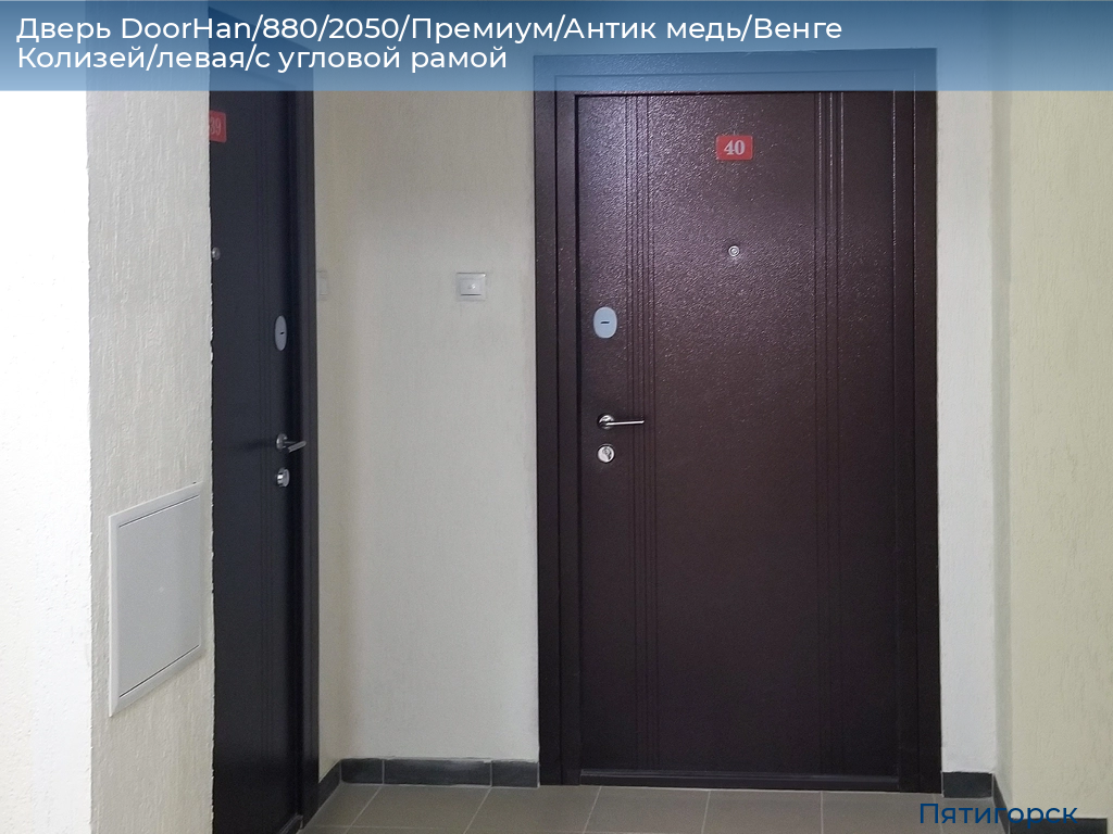 Дверь DoorHan/880/2050/Премиум/Антик медь/Венге Колизей/левая/с угловой рамой, www.pyatigorsk.doorhan.ru